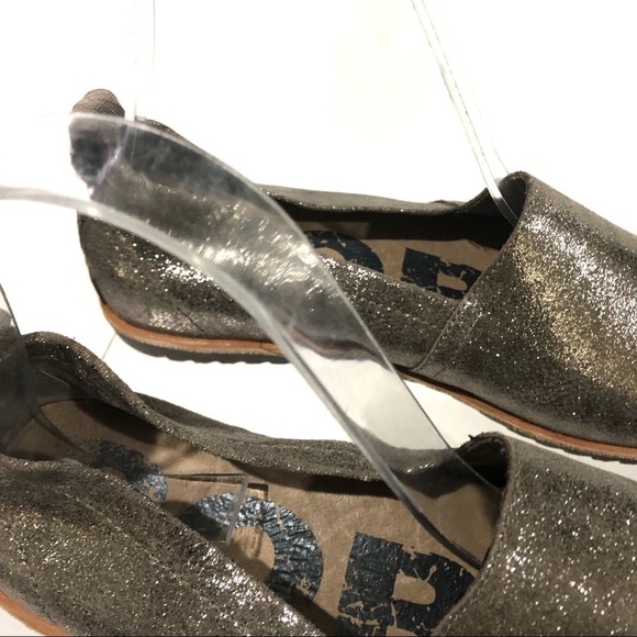 Sorel Flat Shoes Ella Slip On Glitter Leather Casual Comfort Loafer Lightweight - Picture 5 of 8